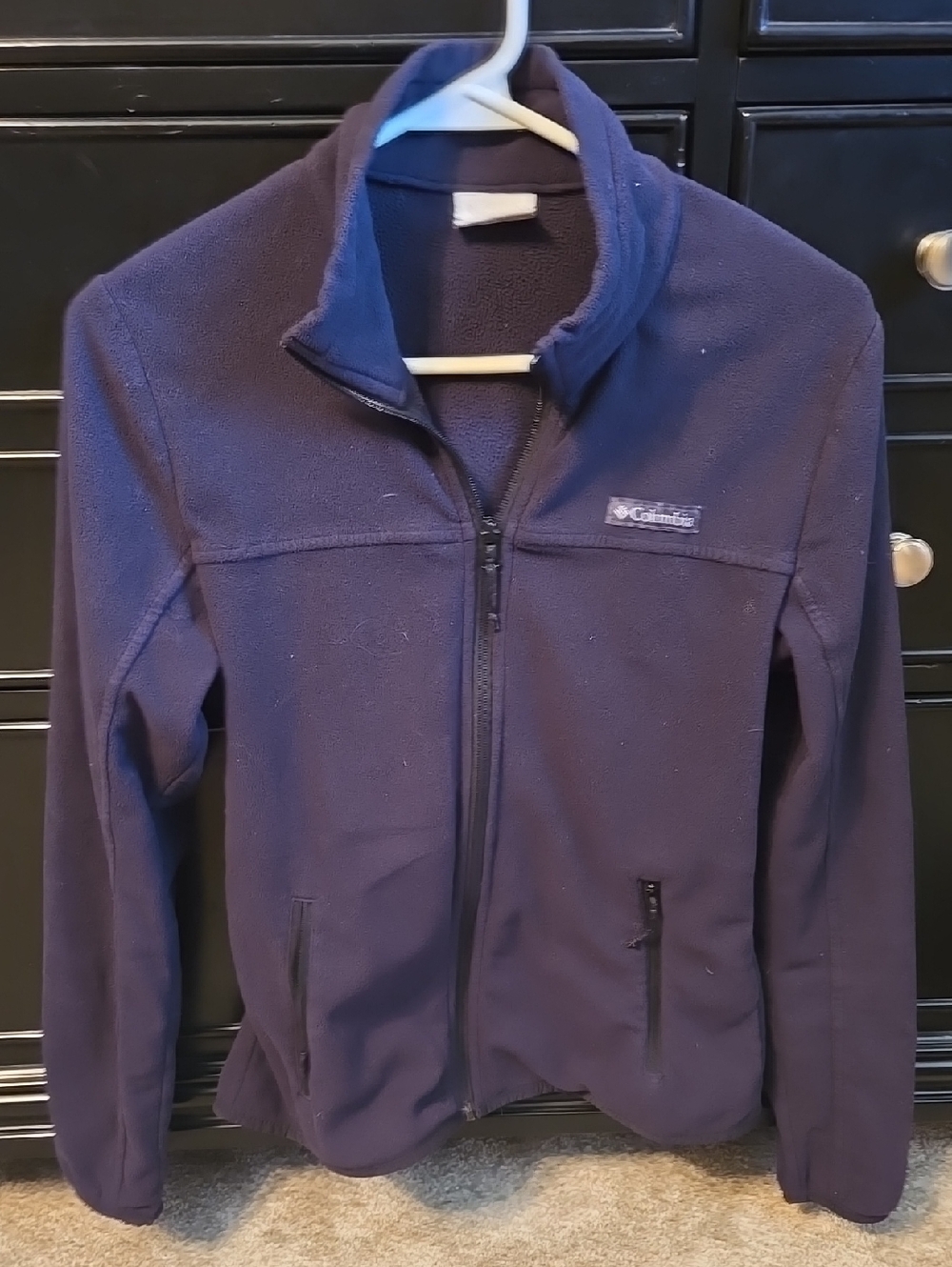 Womens Columbia Black Full-Zip Fleece Jacket